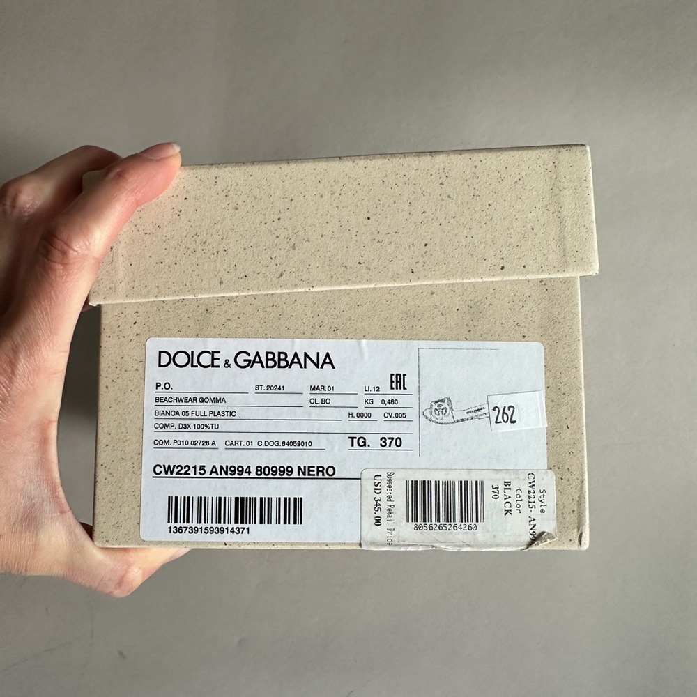 Dolce & Gabbana Logo Pool Slides Black sz 7 US (37eu) - Picture 4 of 5
